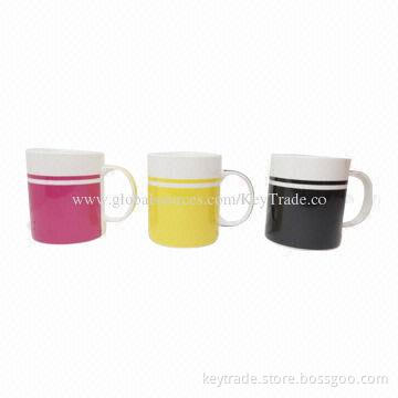 Fine porcelain mug with decal